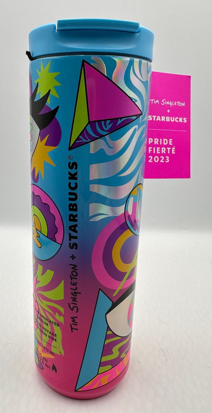 Starbucks X Tim Singleton Rainbow Peace Pride Fiertré 2023- 16oz Tumbler